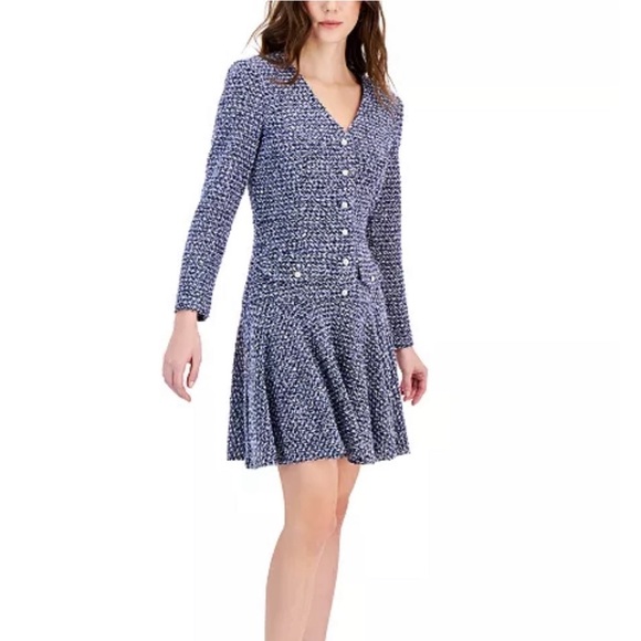 NWT TAYLOR Boucle Knit Dress - Picture 5 of 12